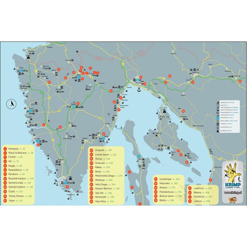 Übersicht Klettern Istrien