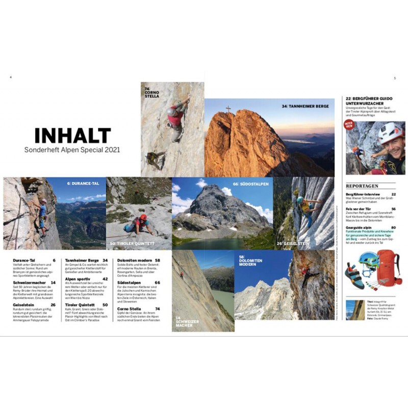 Sonderheft klettern Alpen special