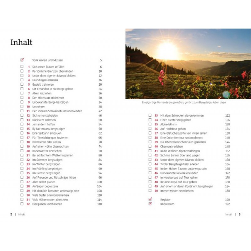 Die ultimative Bergsteiger-Bucket-List