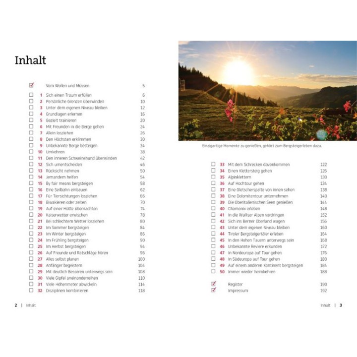 Die ultimative Bergsteiger-Bucket-List