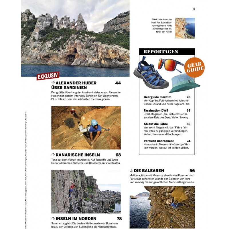 Sonderheft klettern auf Inseln