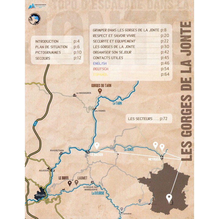 Klettertopo Les Gorges de la Jonte